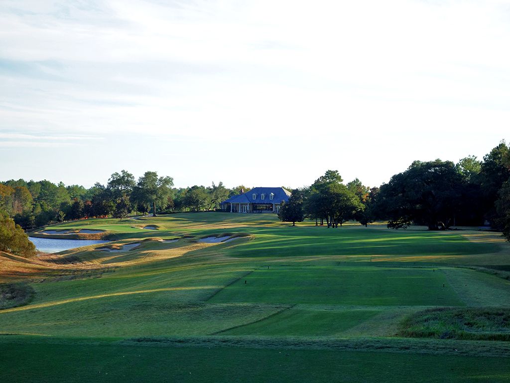 18th Hole at Fallen Oak Golf Club (493 Yard Par 4)
